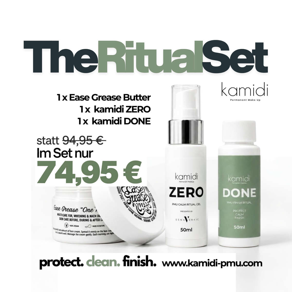 KAMIDI Ritual Care Bundle mit ZERO, DONE und Ease Grease 143