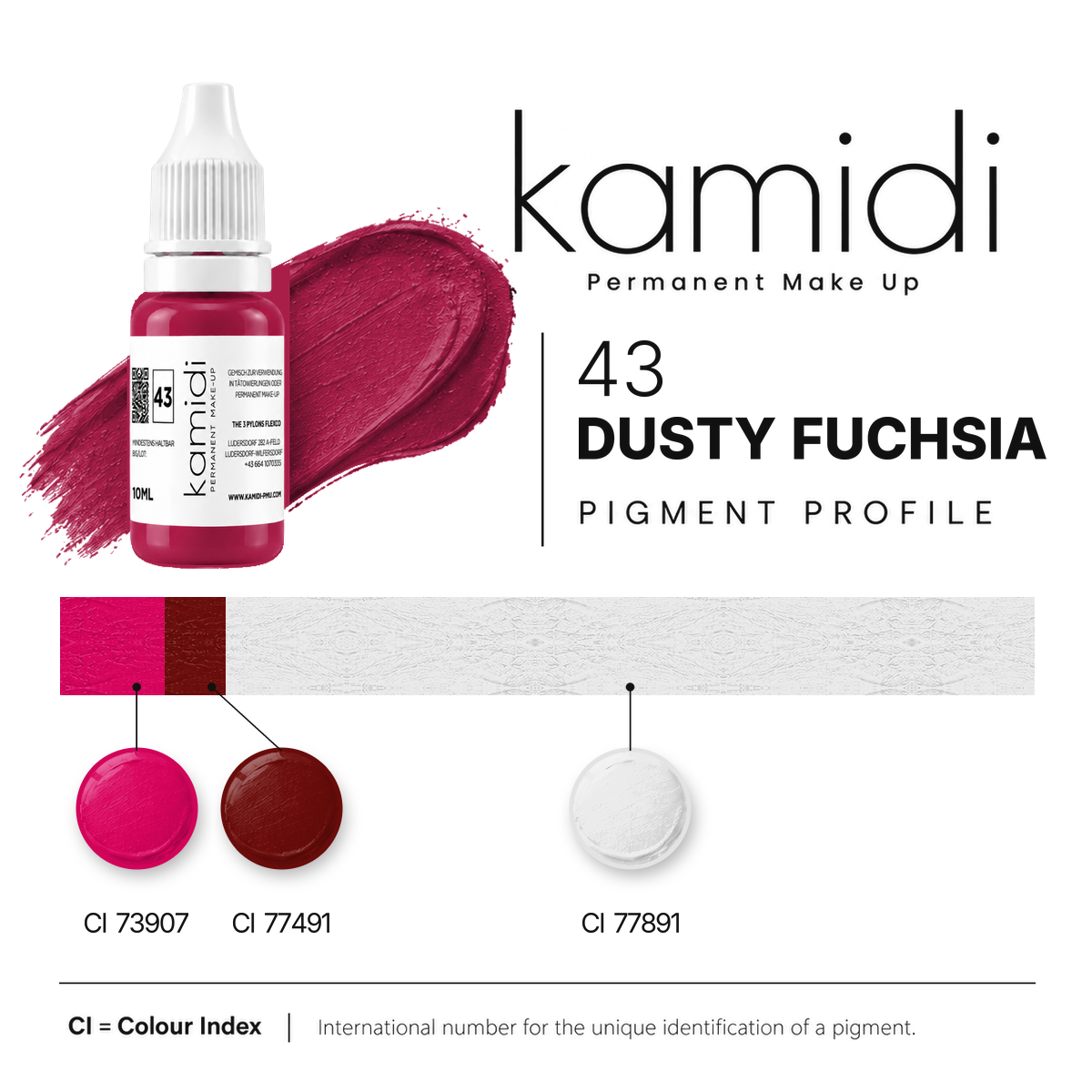 Kamidi 43 Dusty Fuchsia – PMU Lip Pigment